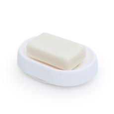 Tvålkopp soap saver flow plus oval - vit. - Tvålshoppen.se