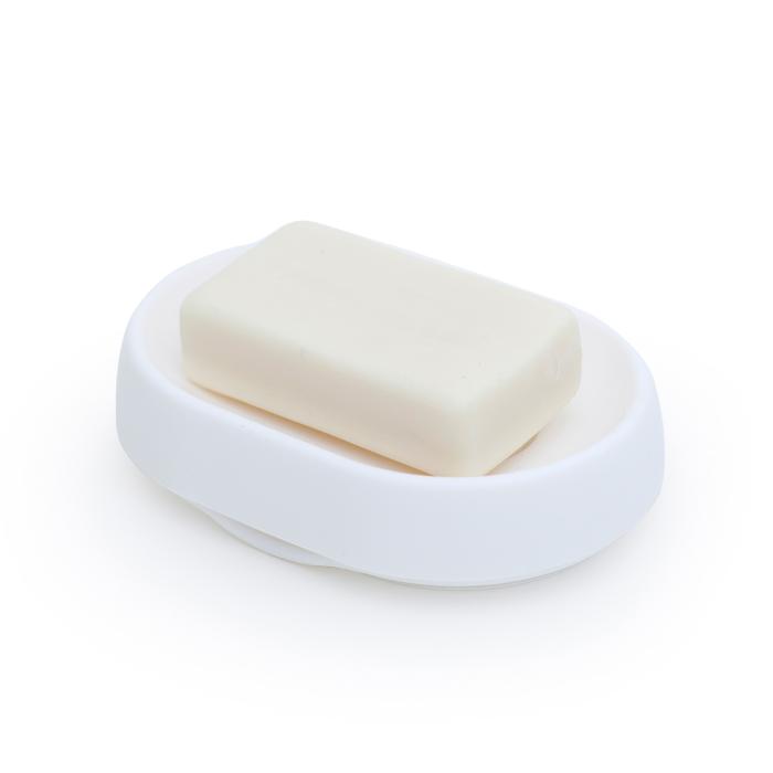Bild 1,  Tvålkopp soap saver flow plus oval - vit. - Tvålshoppen.se