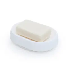  Tvålkopp soap saver flow plus oval - vit. - Tvålshoppen.se