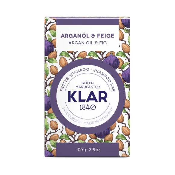 Klar Seifen Argan oil & Fig Shampoo Bar 100 g (torrt hår) - Tvålshoppen.se