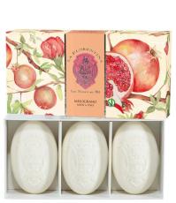 La Florentina Presentask tvål Pomegranate 3 x 150g - Tvålshoppen.se