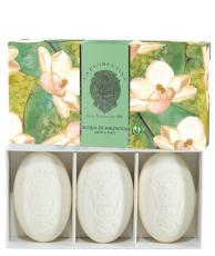 La Florentina Presentask tvål Fresh Magnolia 3x150g - Tvålshoppen.se