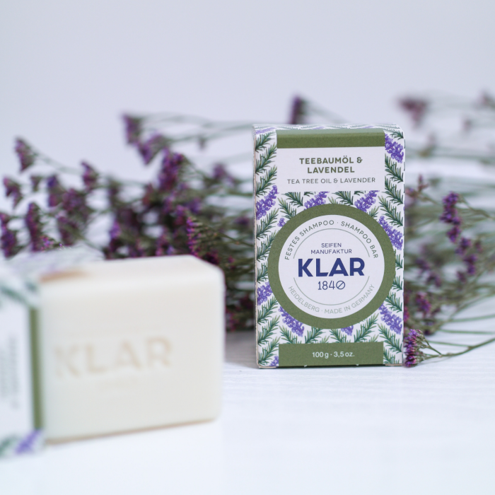 Bild 2, Klar Seifen Tea Tree Oil & Lavender Shampoo Bar (mot mjäll) - Tvålshoppen.se