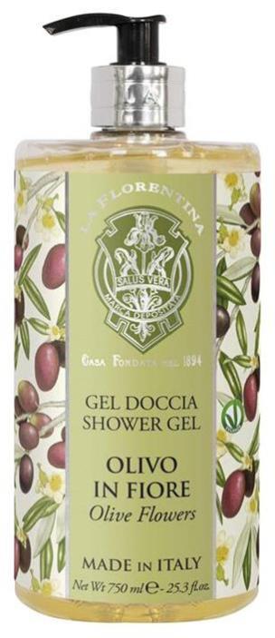 La Florentina Duschtvål Olive Flowers 750ml - Tvålshoppen.se