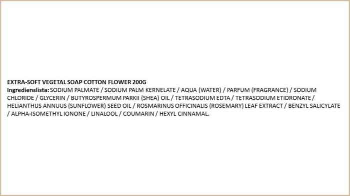 Bild 2, Panier des Sens Marseilletvål Cotton Flower 200g - Tvålshoppen.se