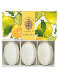 La Florentina Presentask tvål Boboli Citrus 3x150g - Tvålshoppen.se
