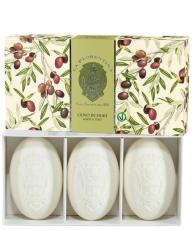 La Florentina Presentask tvål Olive Flowers 3x150g - Tvålshoppen.se