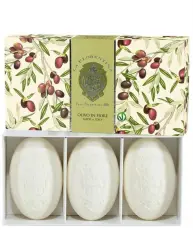 La Florentina Presentask tvål Olive Flowers 3x150g - Tvålshoppen.se