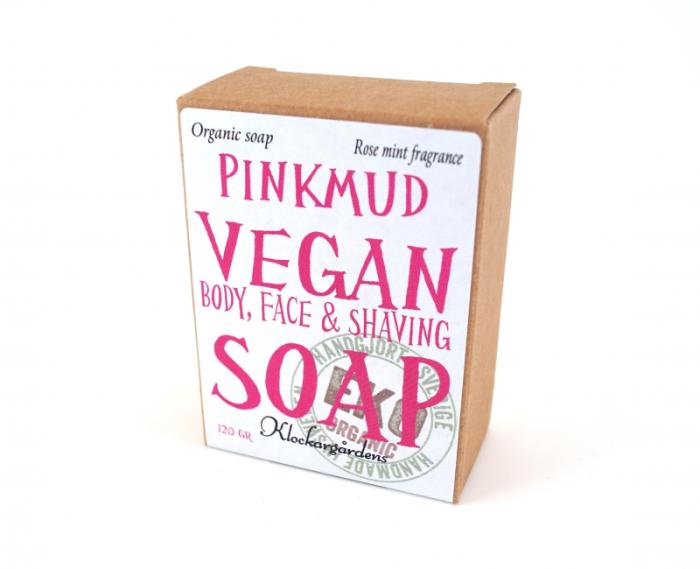 Bild 1, Klockargårdens Vegan Tvål - Rosa Lera - Tvålshoppen.se