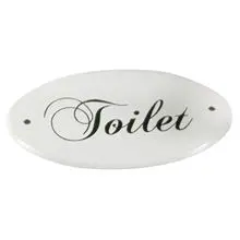  Skylt Toalett Vit Emalj - Tv&aring;lshoppen.se