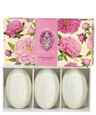 La Florentina Presentask tvål Arboreal Peony 3x150g - Tvålshoppen.se