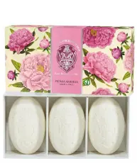 La Florentina Presentask tvål Arboreal Peony 3x150g - Tvålshoppen.se