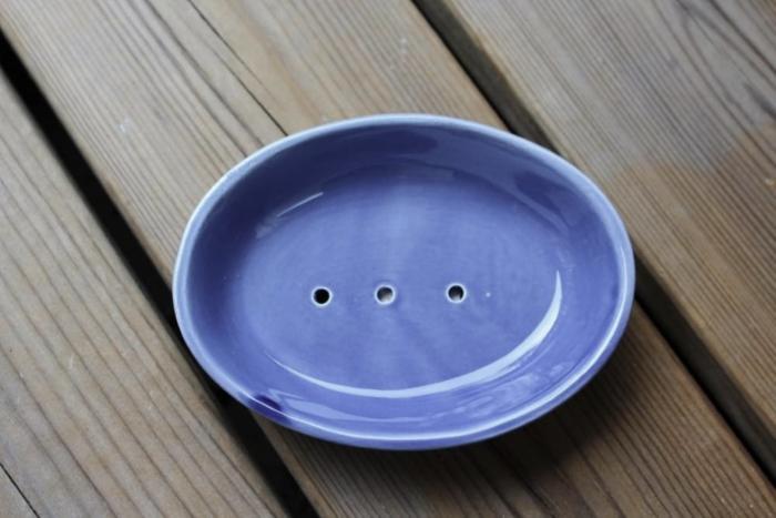 Bild 1, Terra Midi Tvålkopp Oval - Marinblå - Tvålshoppen.se