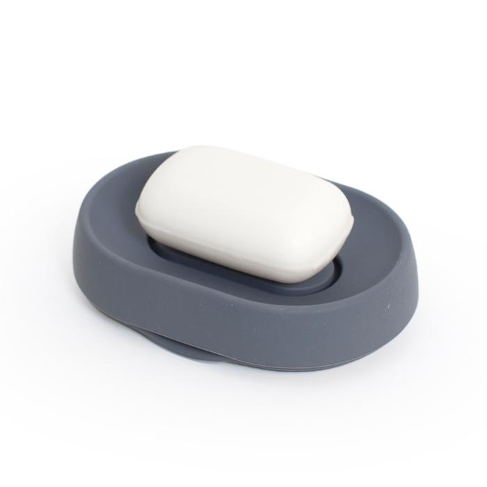 Bild 1,  Tvålkopp soap saver flow plus oval - grå - Tvålshoppen.se