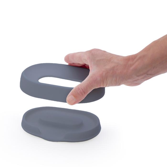 Bild 3,  Tvålkopp soap saver flow plus oval - grå - Tvålshoppen.se
