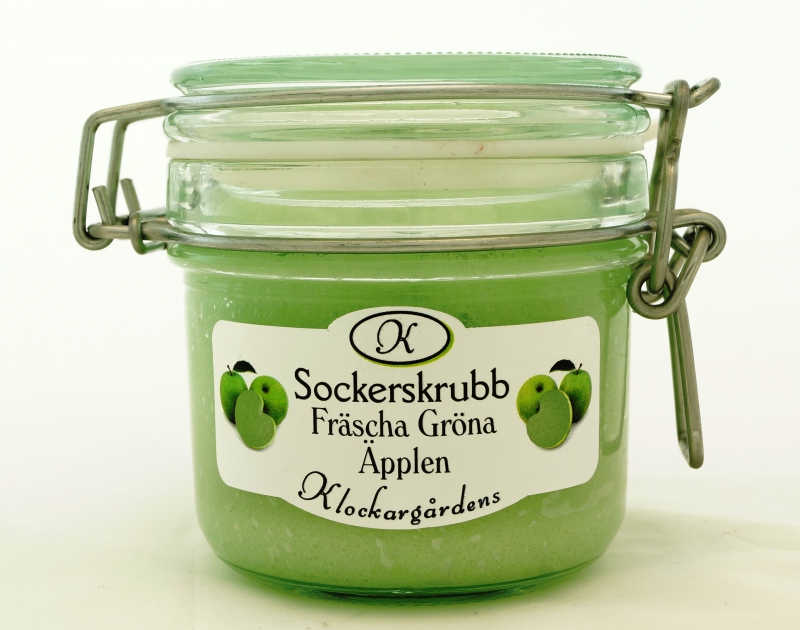 Klockargårdens Sockerskrubb - Gröna äpplen - Tvålshoppen.se